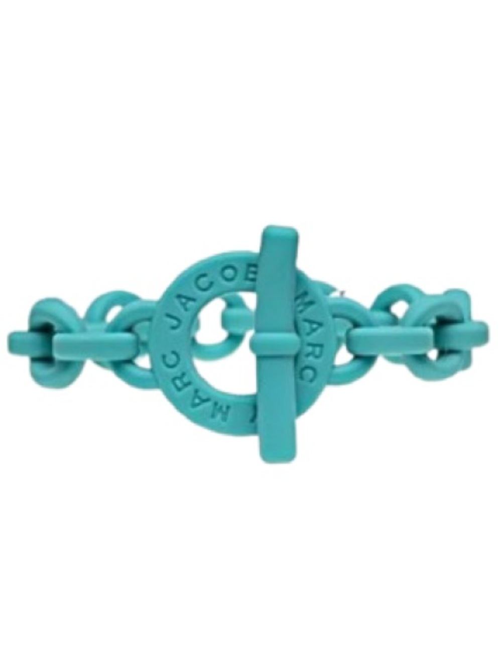 Marc by Marc Jacobs Aqua Lagoon Toggle Turn Lock Chain Silicone Bracelet Unisex